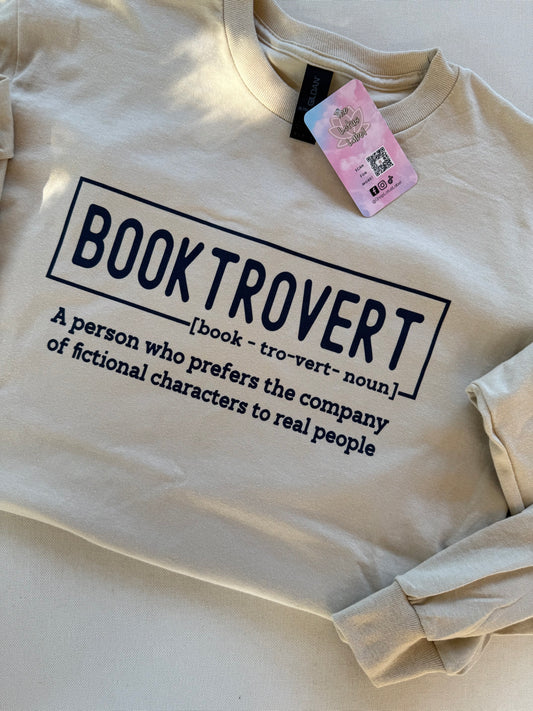 Booktrovert Long Sleeve Sand Medium