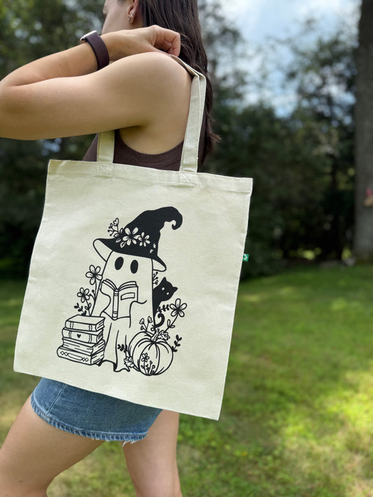 Ghostie Cat Tote Bag