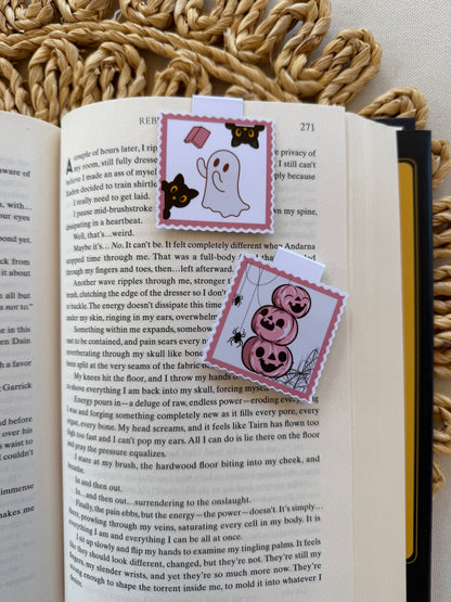 Cute Halloween Stamps Magnetic Bookmark