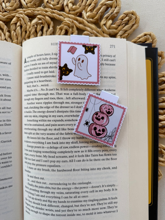 Cute Halloween Stamps Magnetic Bookmark