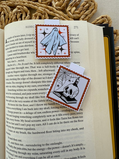 Spooky Halloween Stamps Magnetic Bookmark
