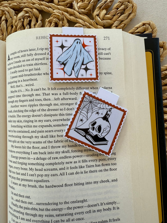 Spooky Halloween Stamps Magnetic Bookmark