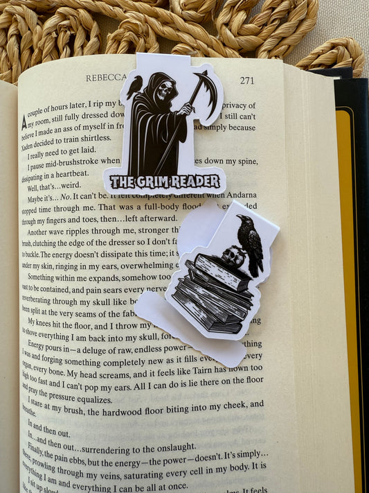 Spooky Grim Reader Magnetic Bookmark