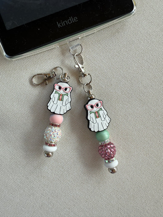Glasses Ghost Tethered Charm