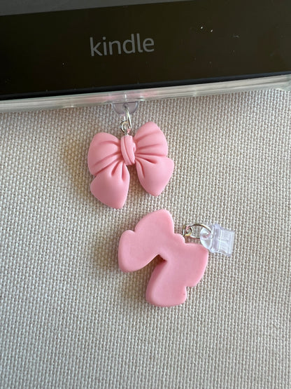 Pink Bow Dust Plug