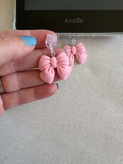 Pink Bow Dust Plug