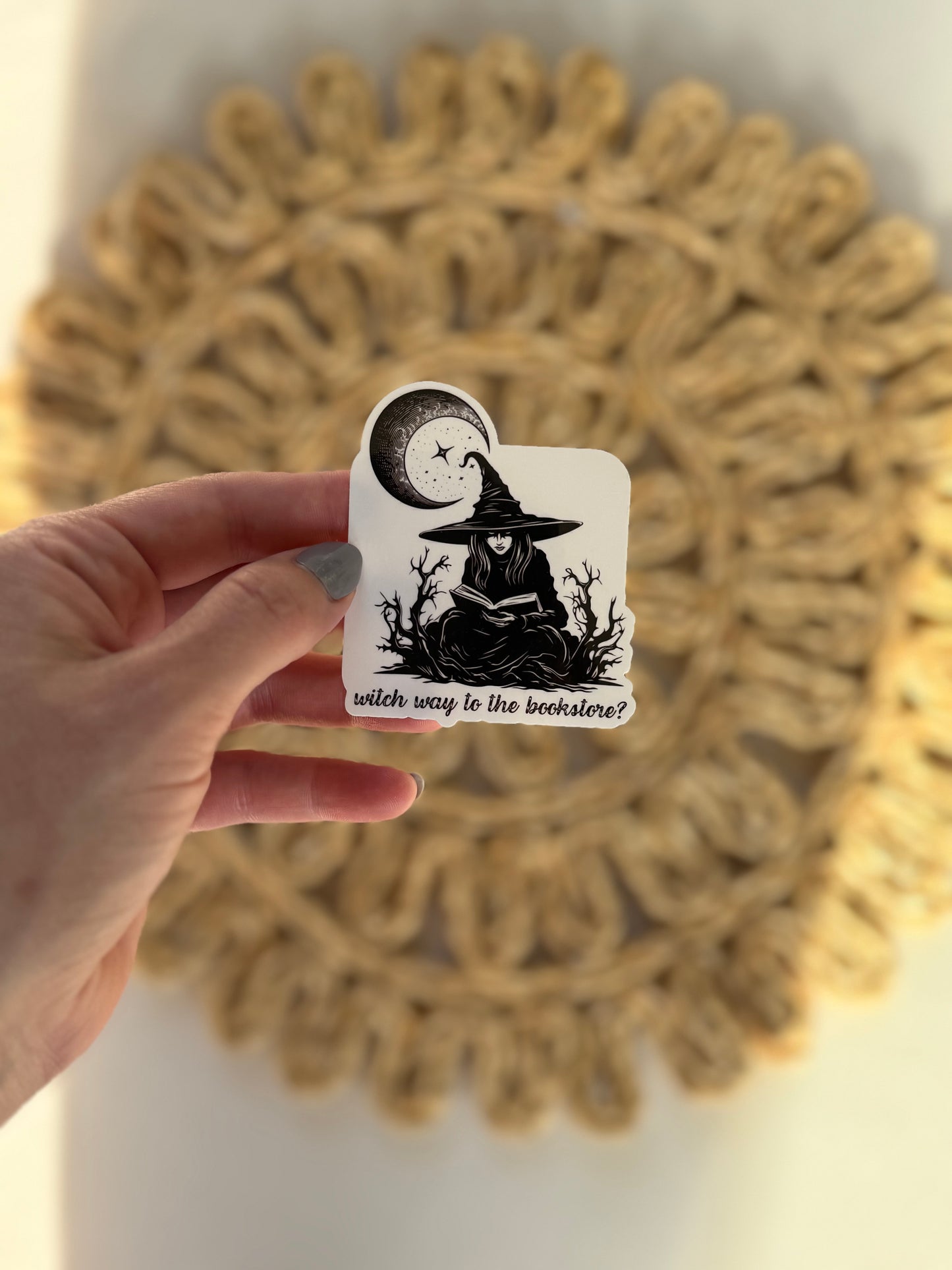Witch way to the bookstore Sticker
