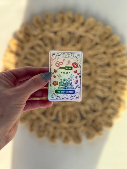 Holographic The Smut Reader Sticker
