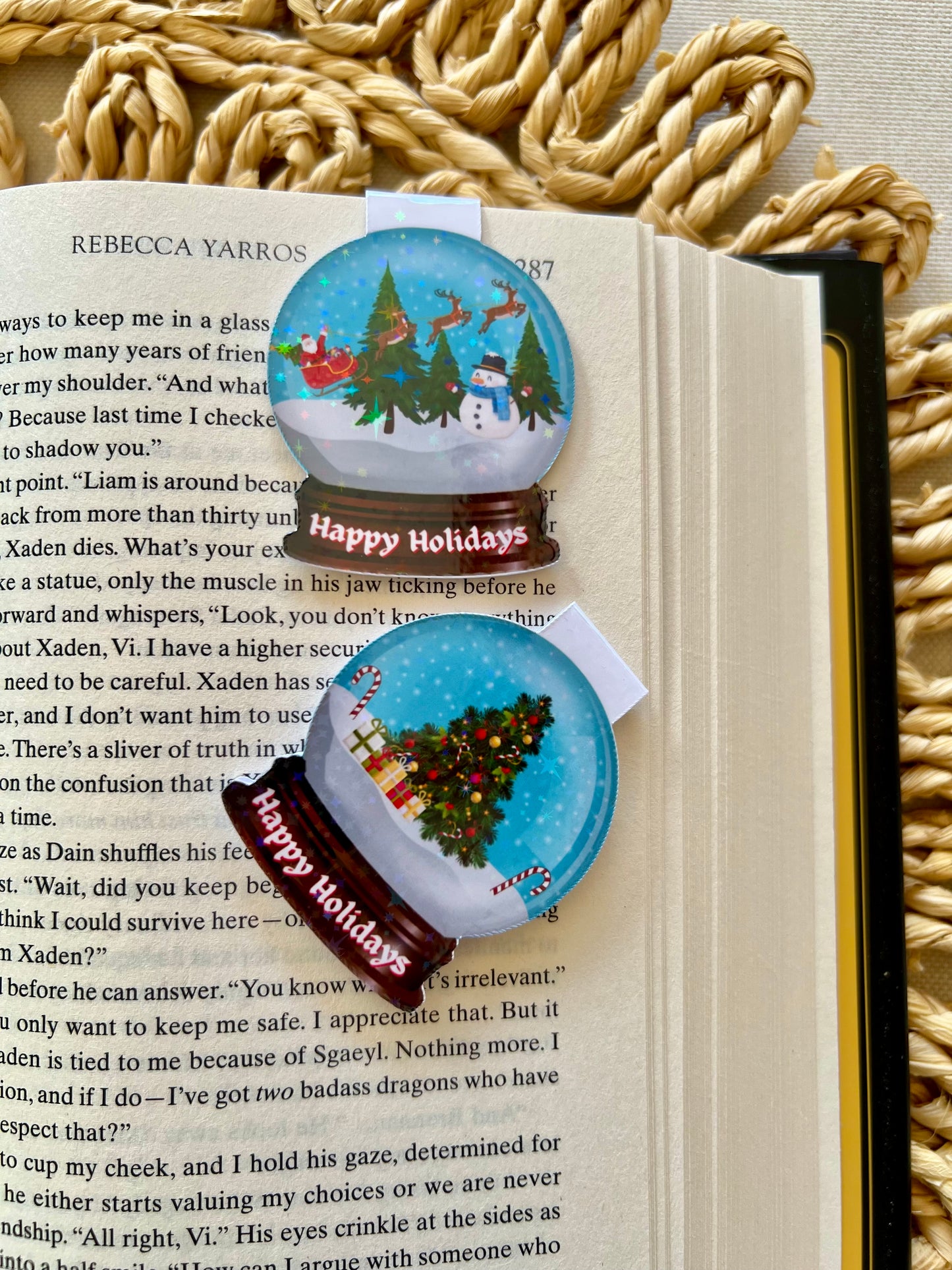 Holographic Snow Globe Magnetic Bookmark