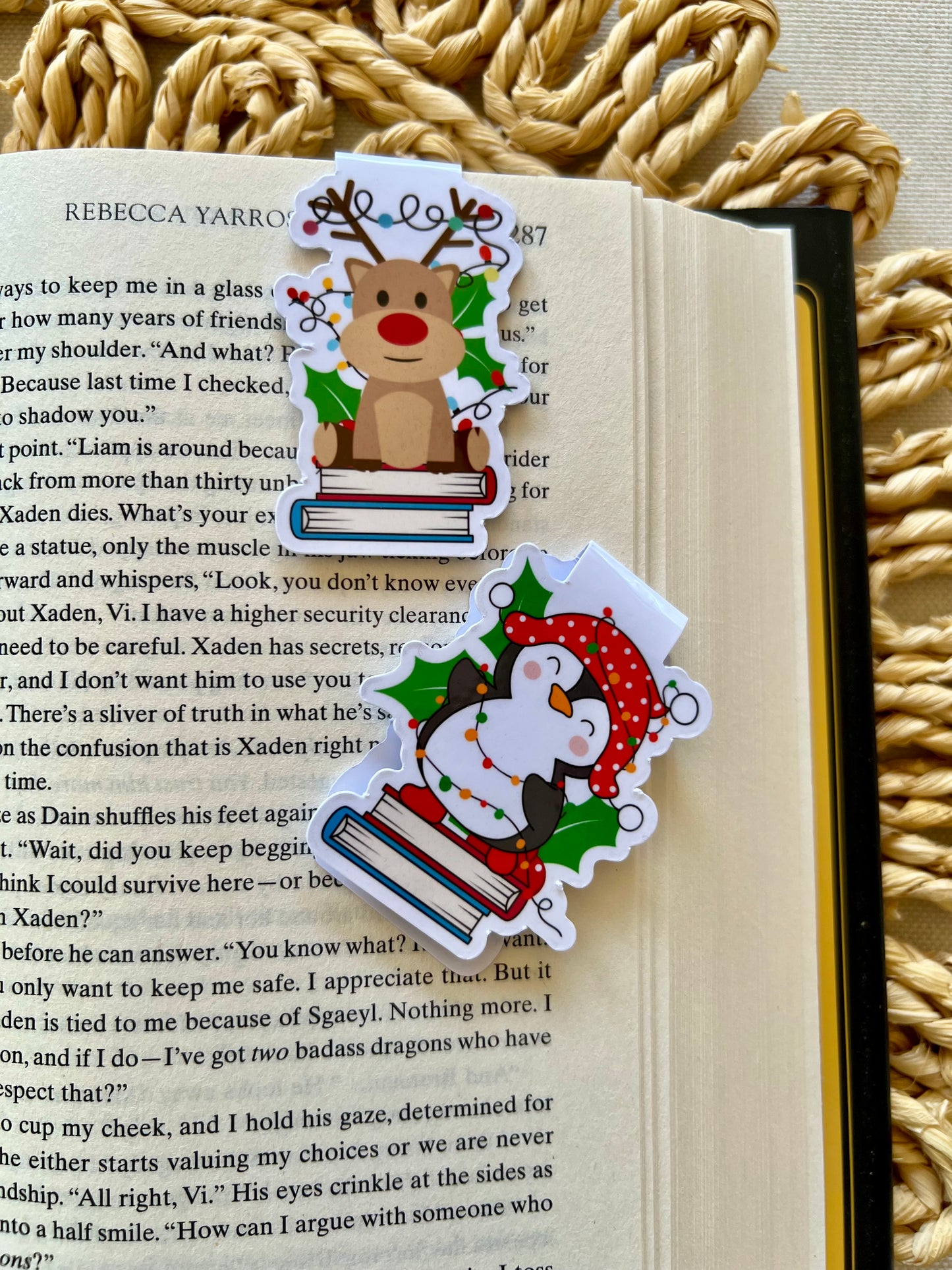 Reindeer & Penguin Magnetic Bookmark