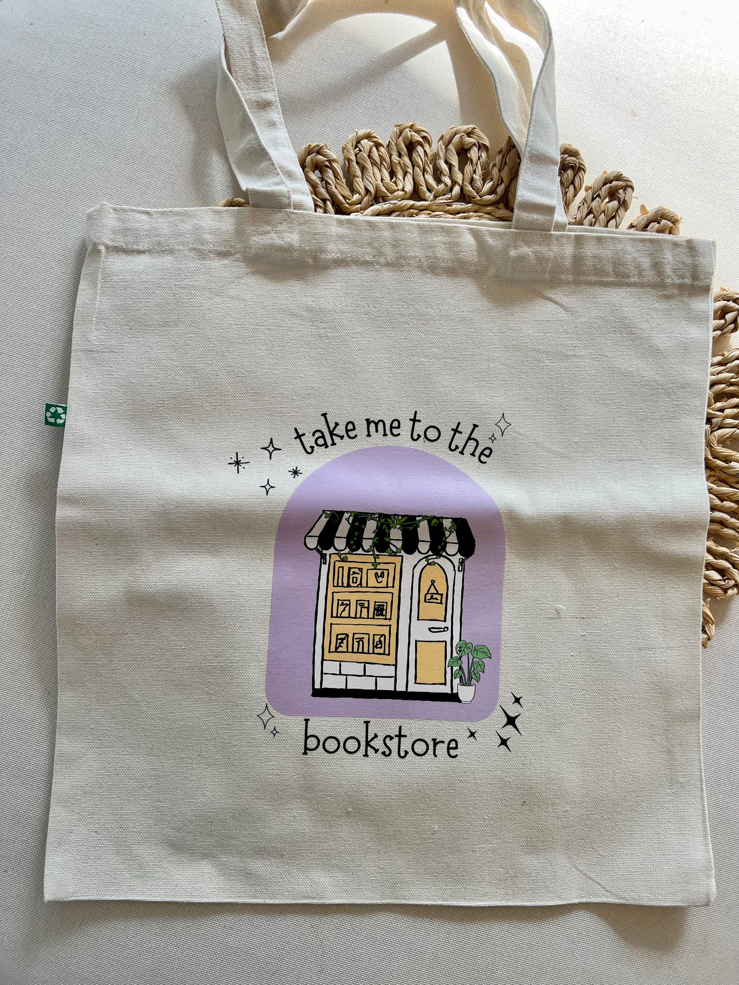 Take me to the bookstore tote