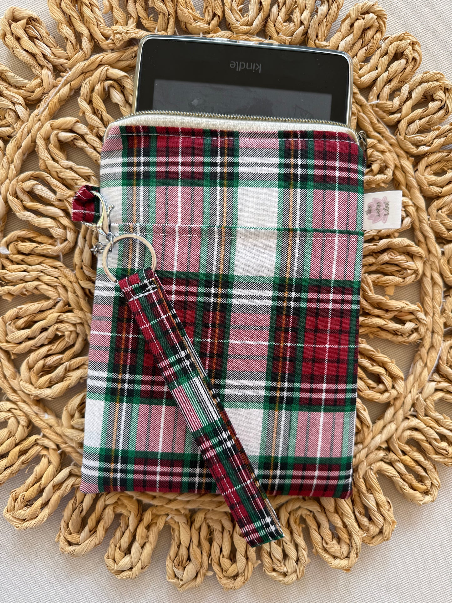 Red Plaid Kindle Sleeve