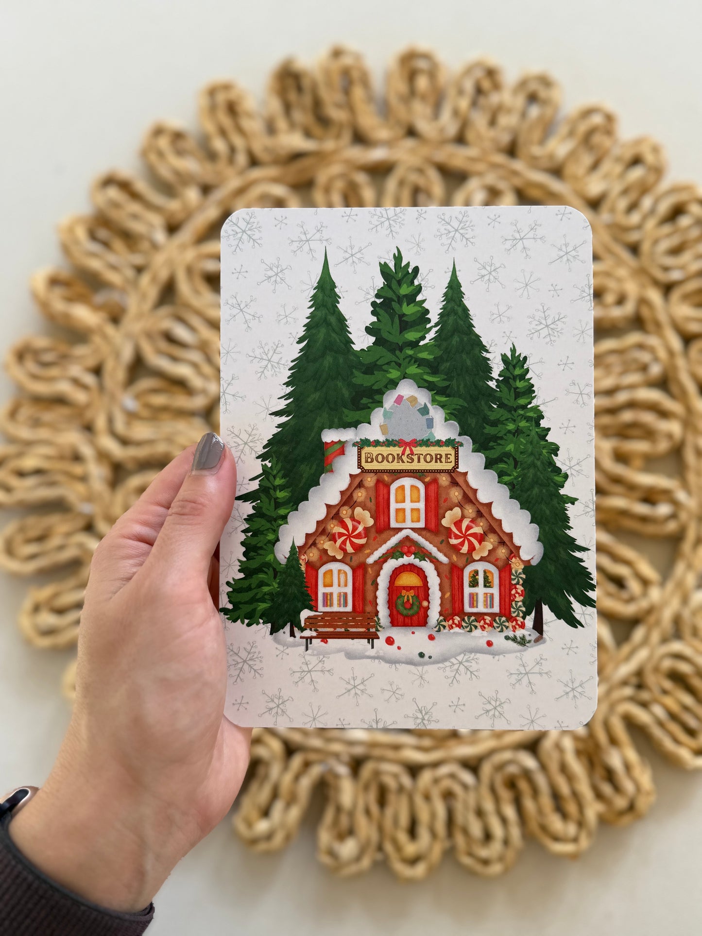 Gingerbread Bookstore Kindle Insert