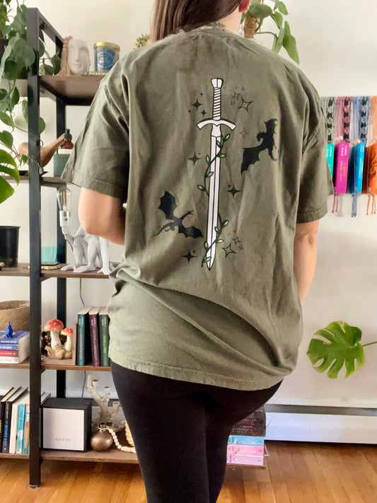 Sword & Dragons Shirt (BACK & POCKET DESIGN)