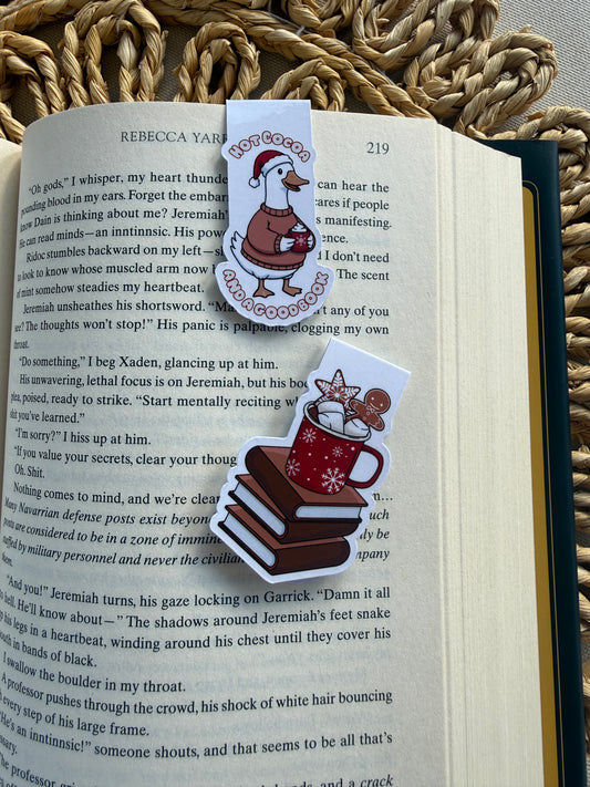 Hot Cocoa Duck Magnetic Bookmark