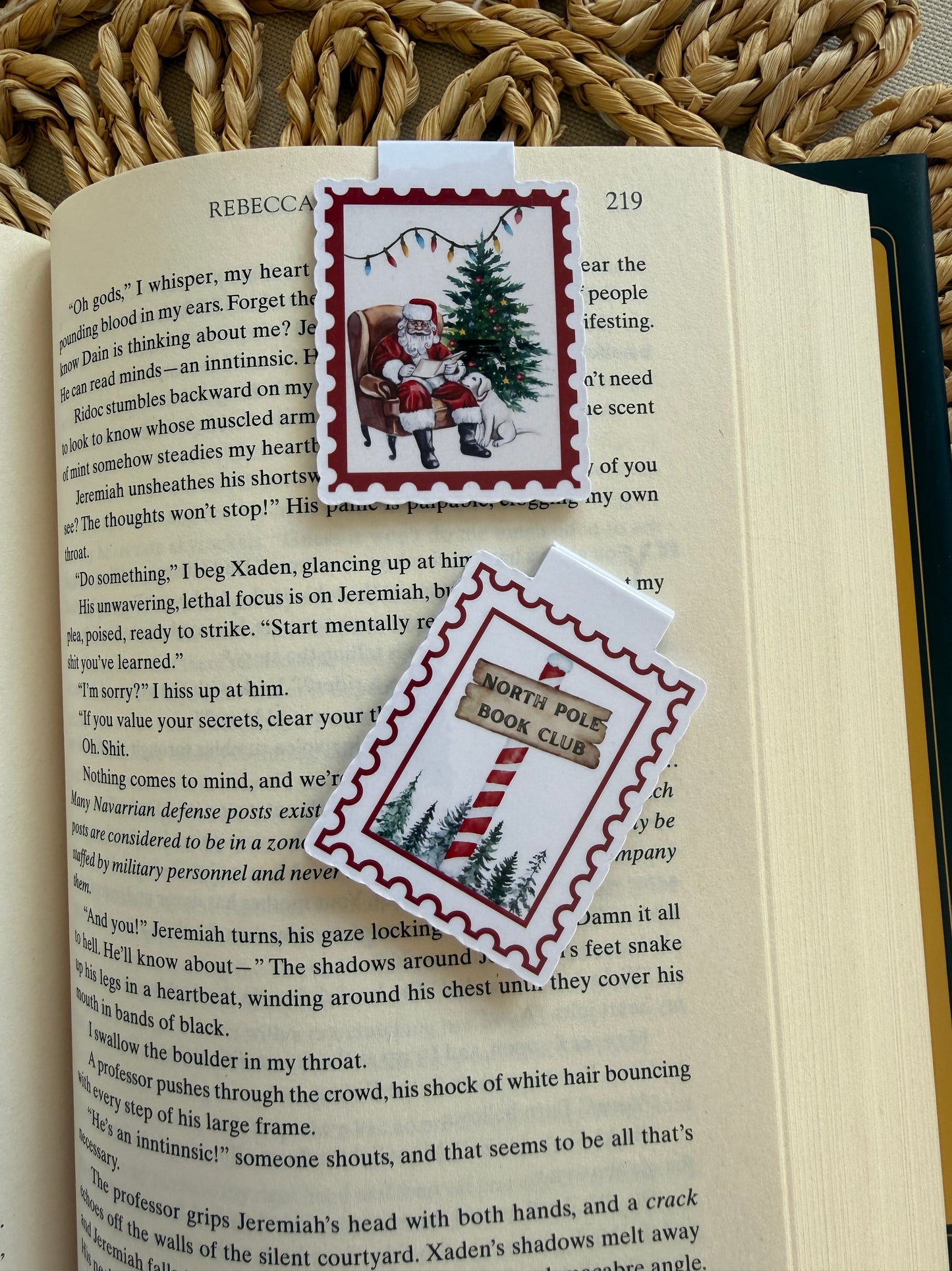 Holiday Stamps Magnetic Bookmark