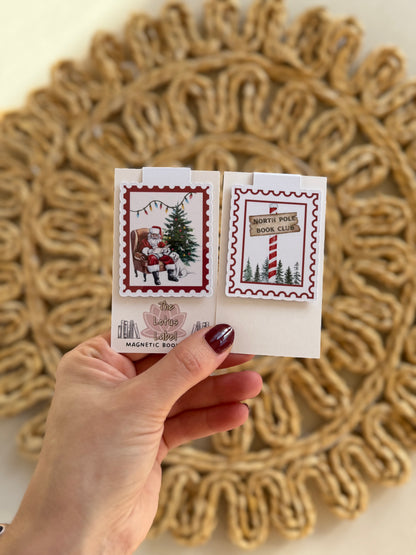 Holiday Stamps Magnetic Bookmark
