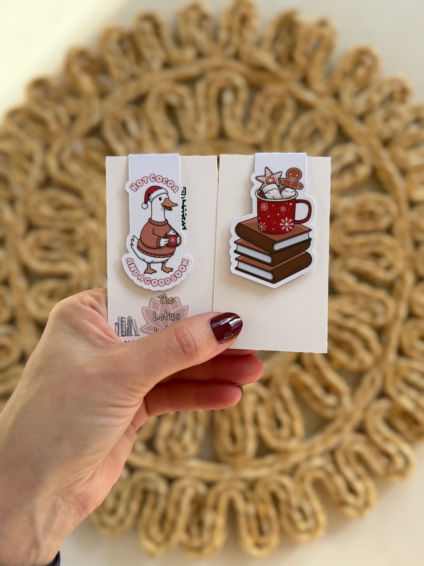 Hot Cocoa Duck Magnetic Bookmark