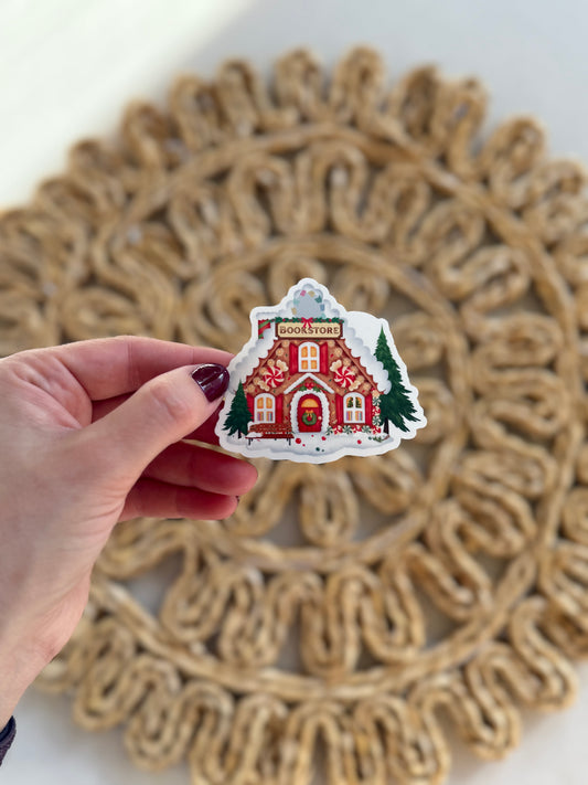 Gingerbread Bookstore Sticker