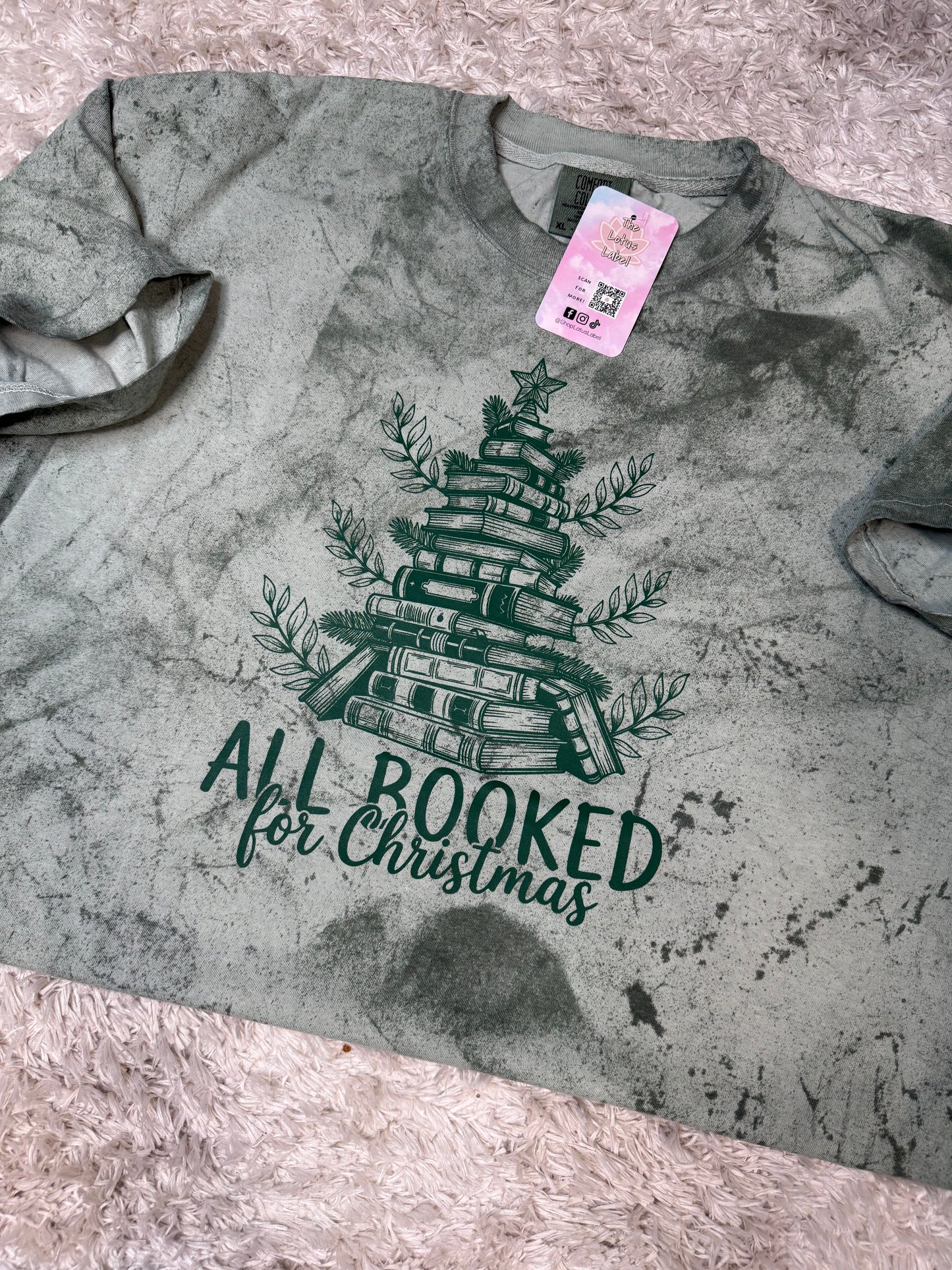 Bookmas Tree Shirt (green ink)