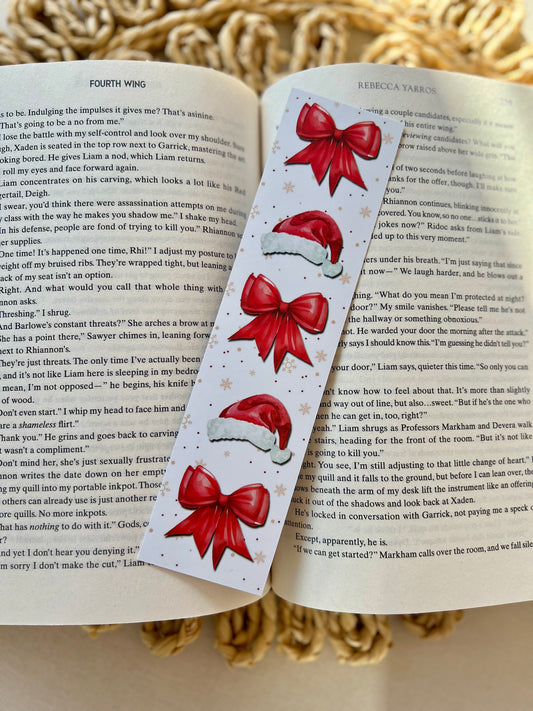 Santa Hats & Bows Classic Bookmark