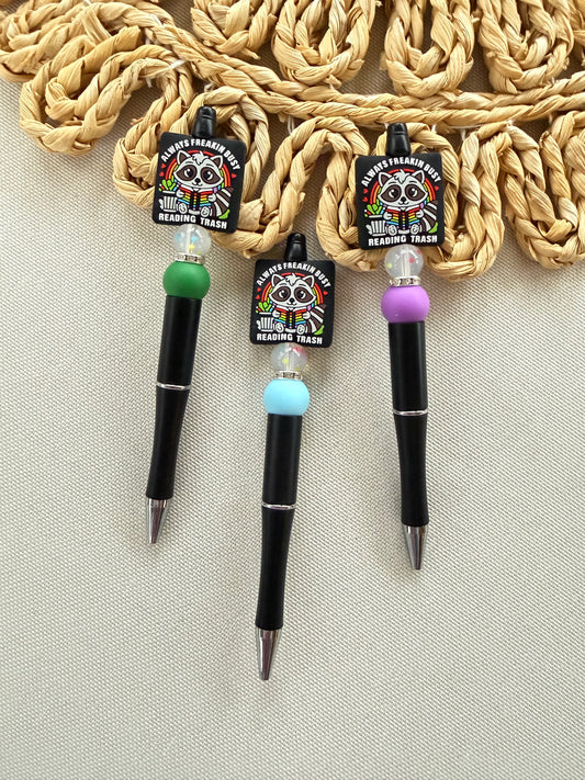 Trash Reader Pen (Pick your bead color)