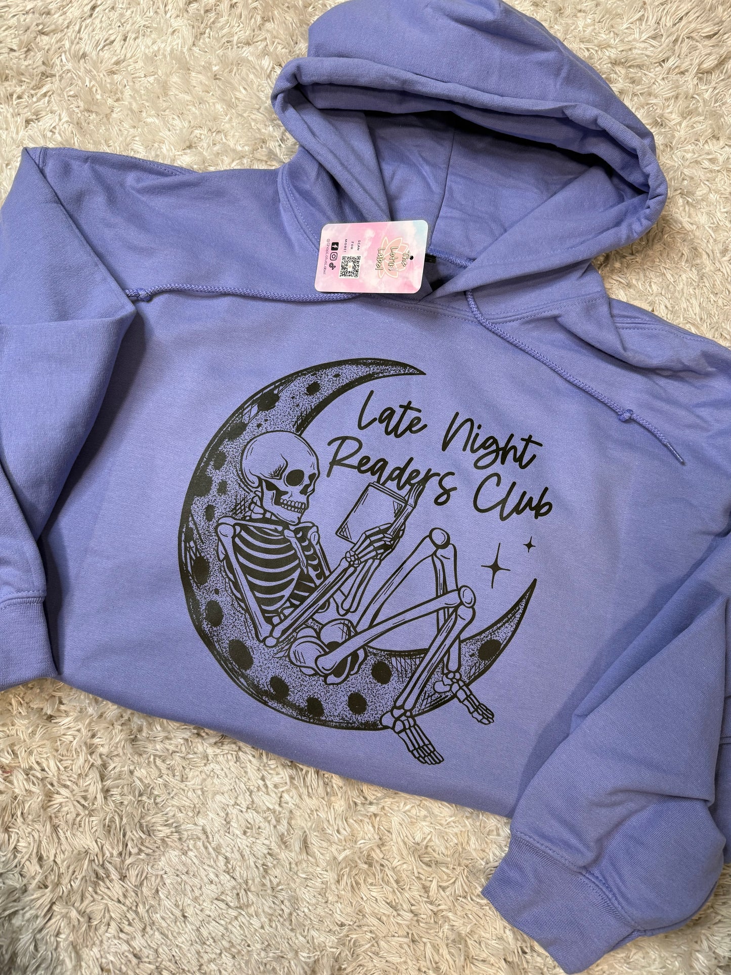 Late Night Readers Club Moon Skelly Shirt