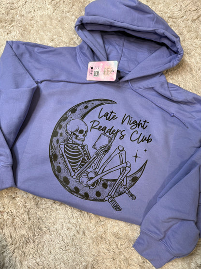 Late Night Readers Club Moon Skelly Shirt
