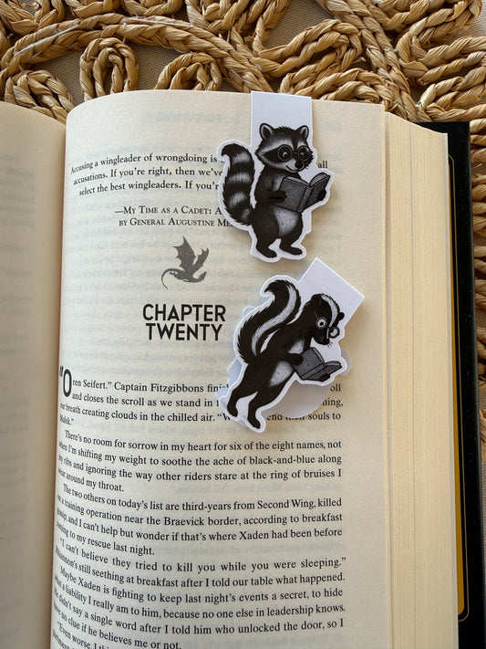Raccoon/skunk Magnetic Bookmark