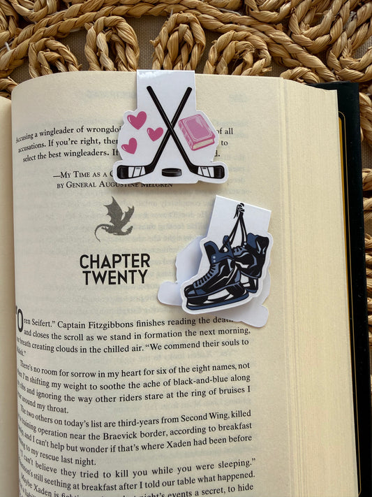 Hockey Romance Magnetic Bookmark