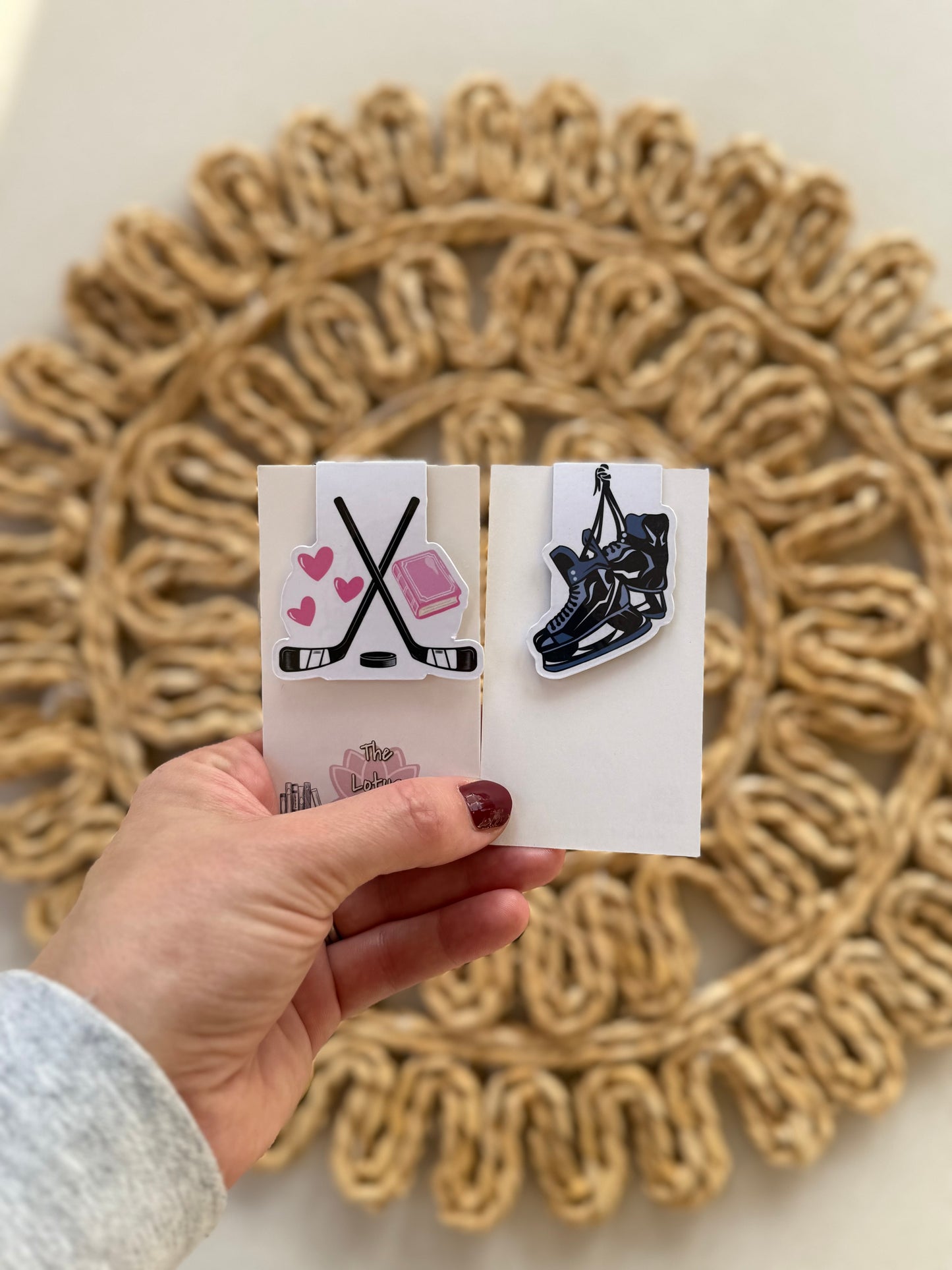 Hockey Romance Magnetic Bookmark