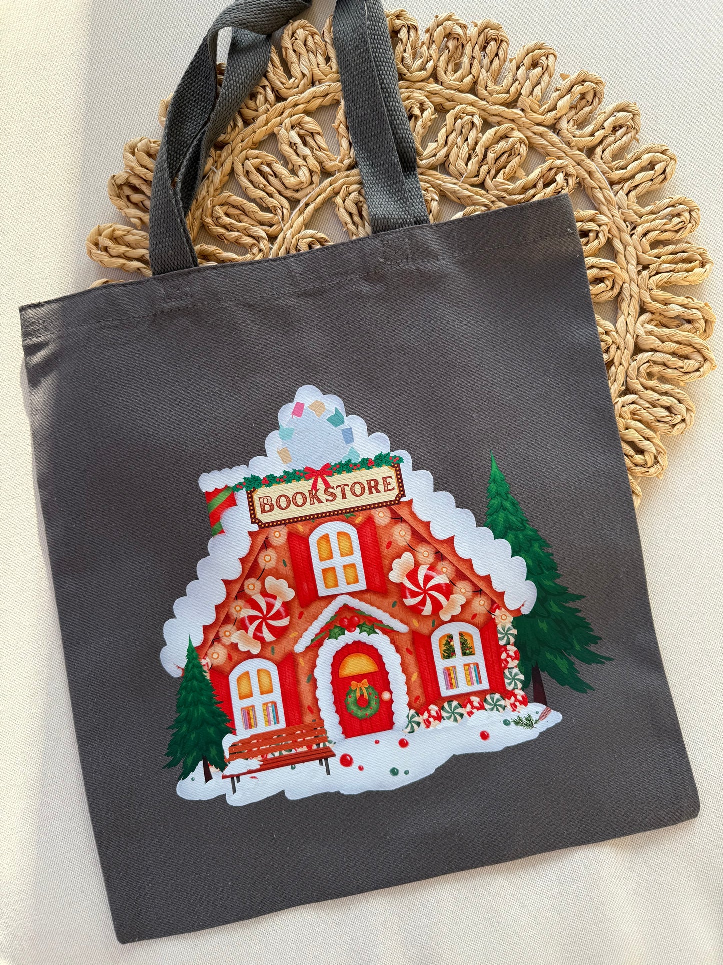 Gingerbread Bookstore Tote Bag