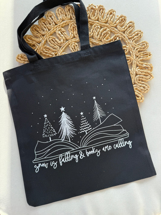 Snow is falling Tote Bag