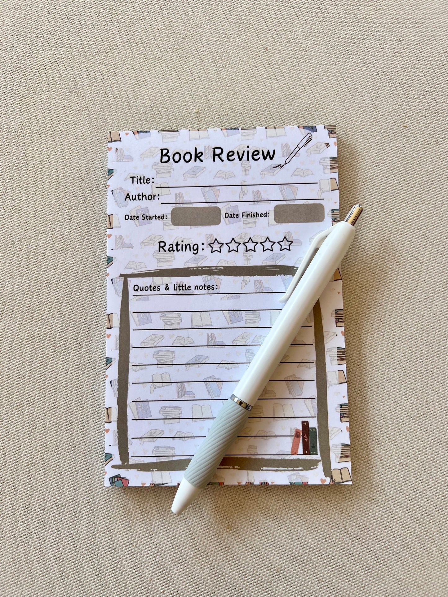 Book Review Notepad