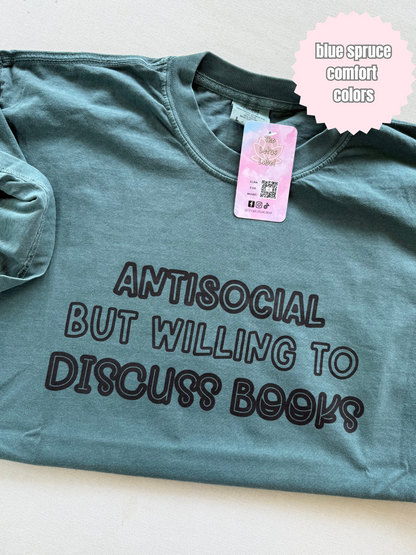 Antisocial but willing to discuss books Shirts