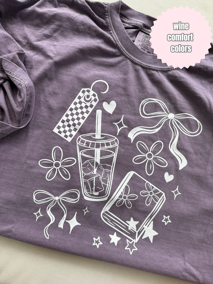 Coquette Books Shirt (white ink)
