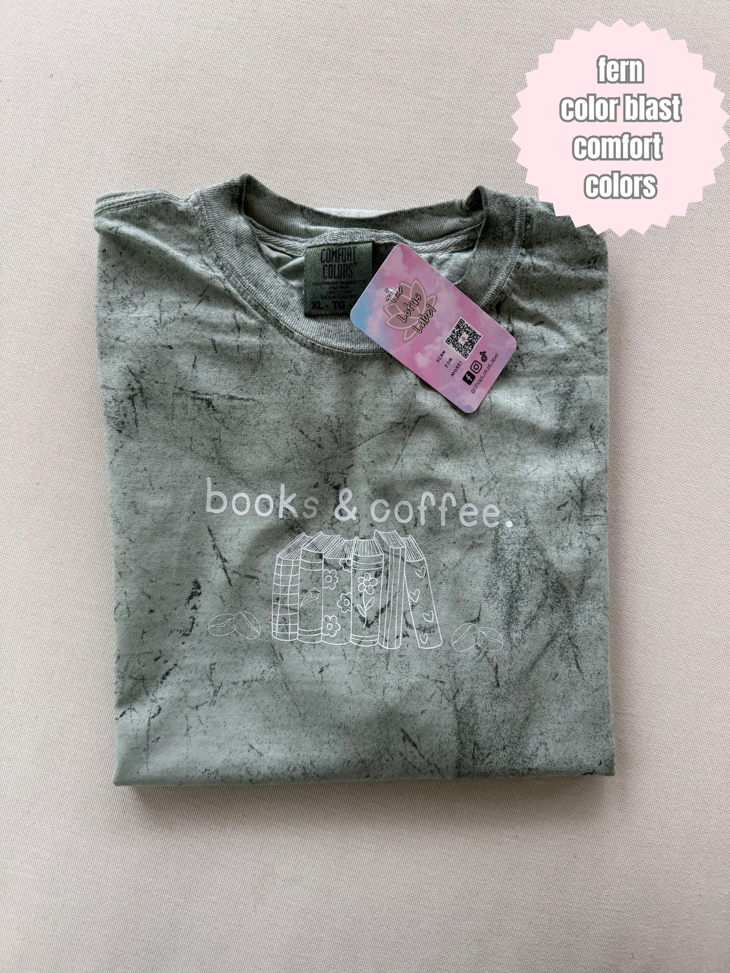 Books & Coffee (white) Shirt