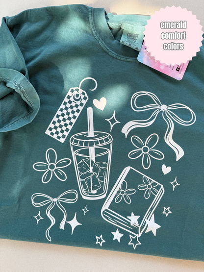Coquette Books Shirt (white ink)