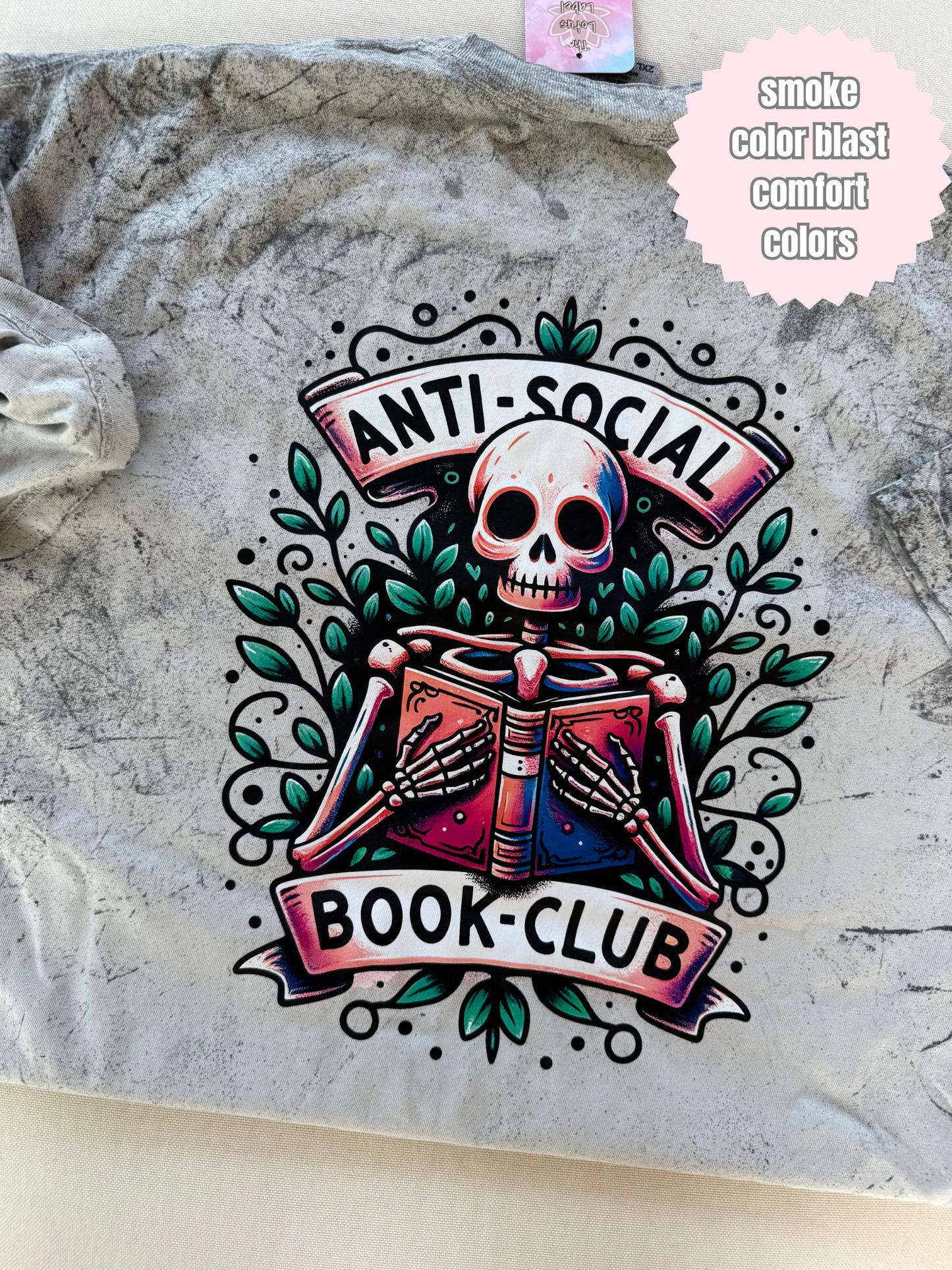 Antisocial Book Club Skeleton Shirt (BACK & POCKET DESIGN)