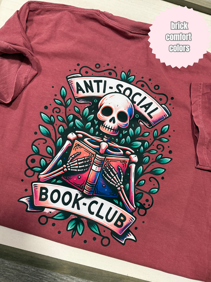 Antisocial Book Club Skeleton Shirt (BACK & POCKET DESIGN)