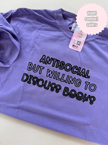 Antisocial but willing to discuss books Shirts