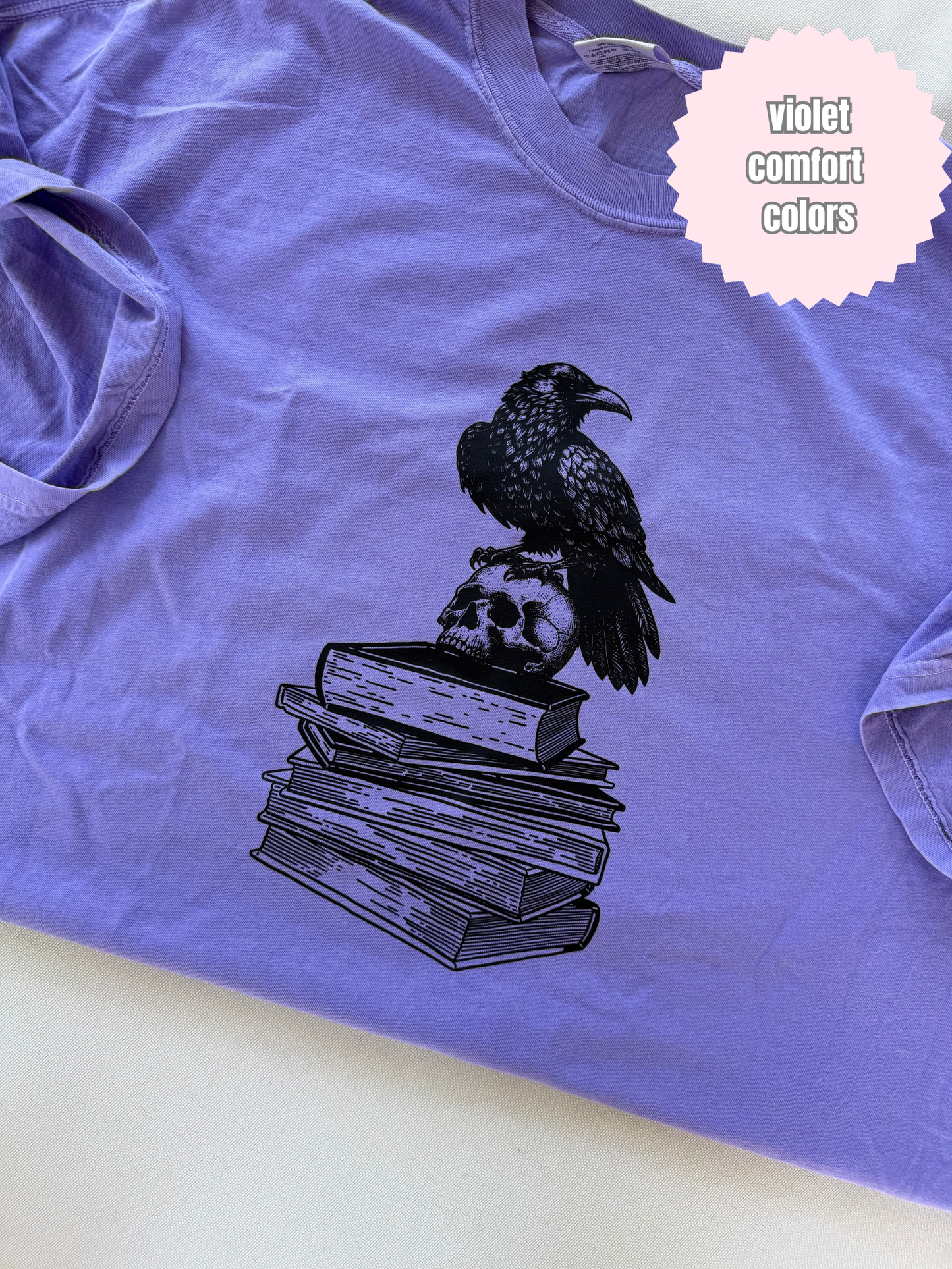 Raven Book Stack Shirt