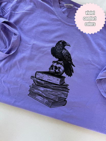Raven Book Stack Shirt
