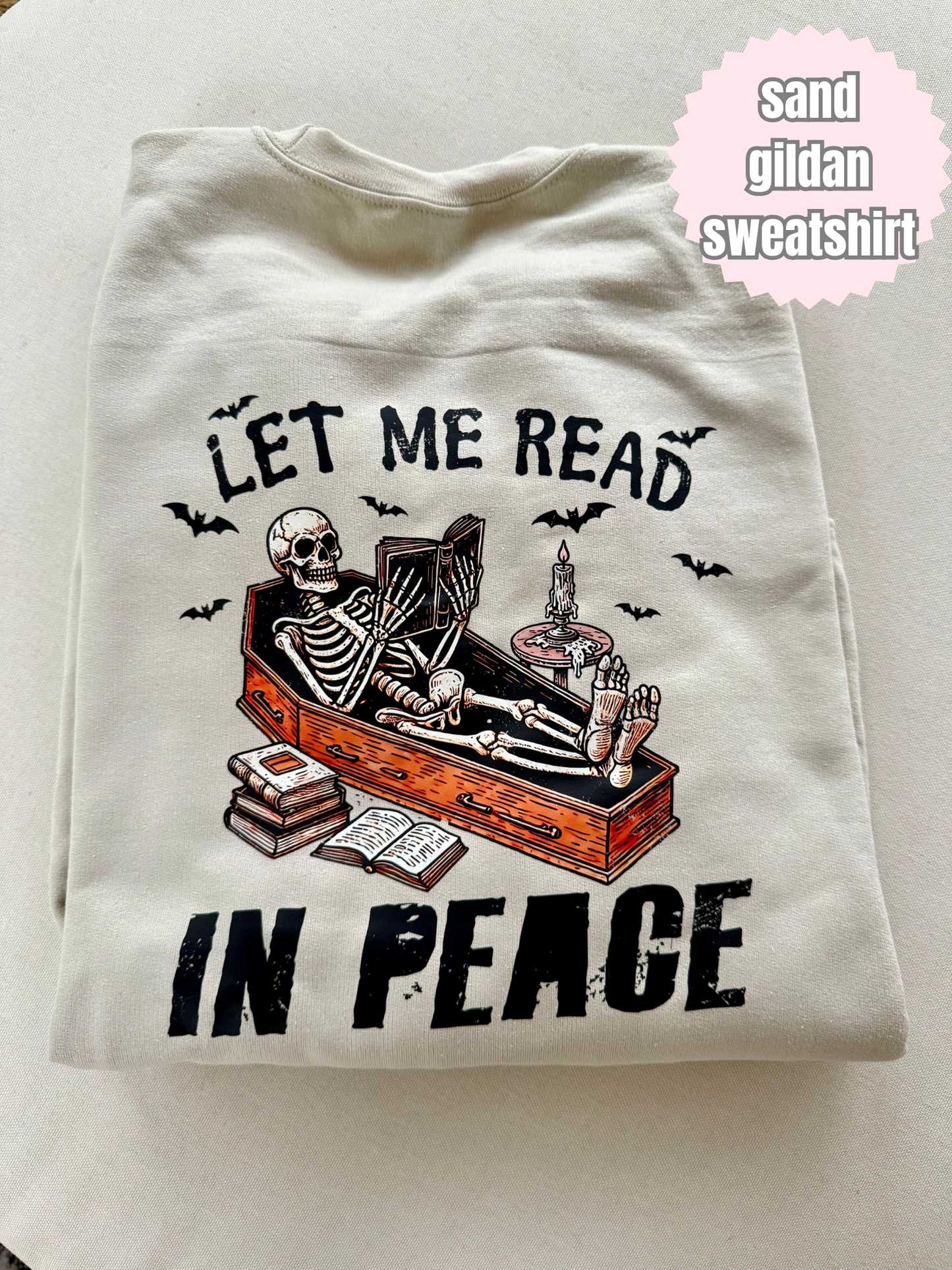 Read in Peace (color with Coffin) Shirt (BACK & POCKET DESIGN)