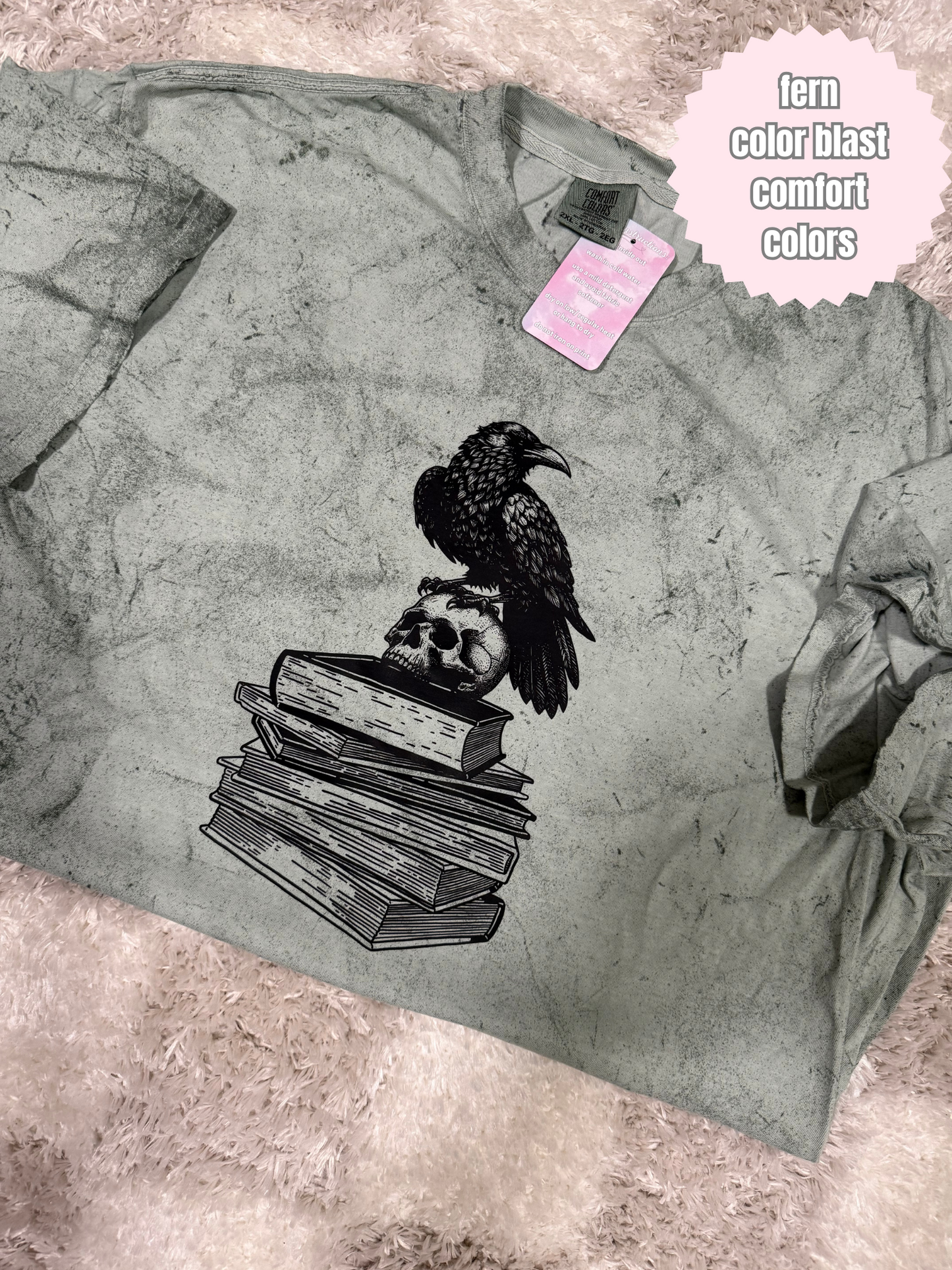 Raven Book Stack Shirt
