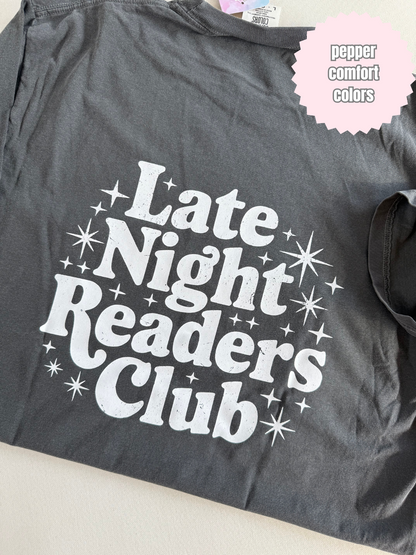 Late Night Readers Club & Skull Shirt (Front & Back)