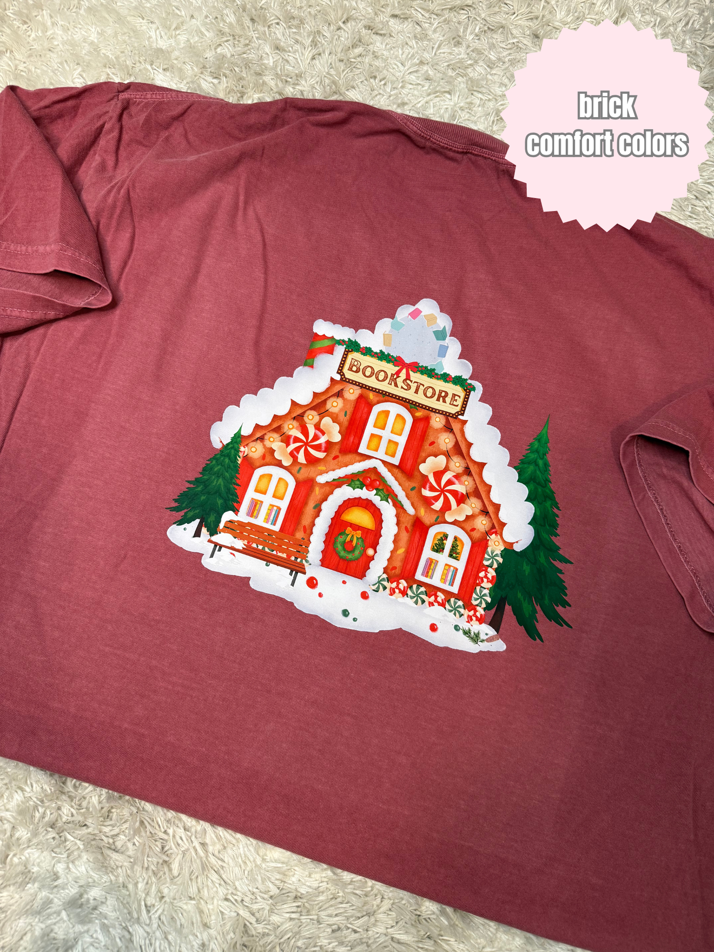 Gingerbread Bookstore Shirt (Back & Front design)
