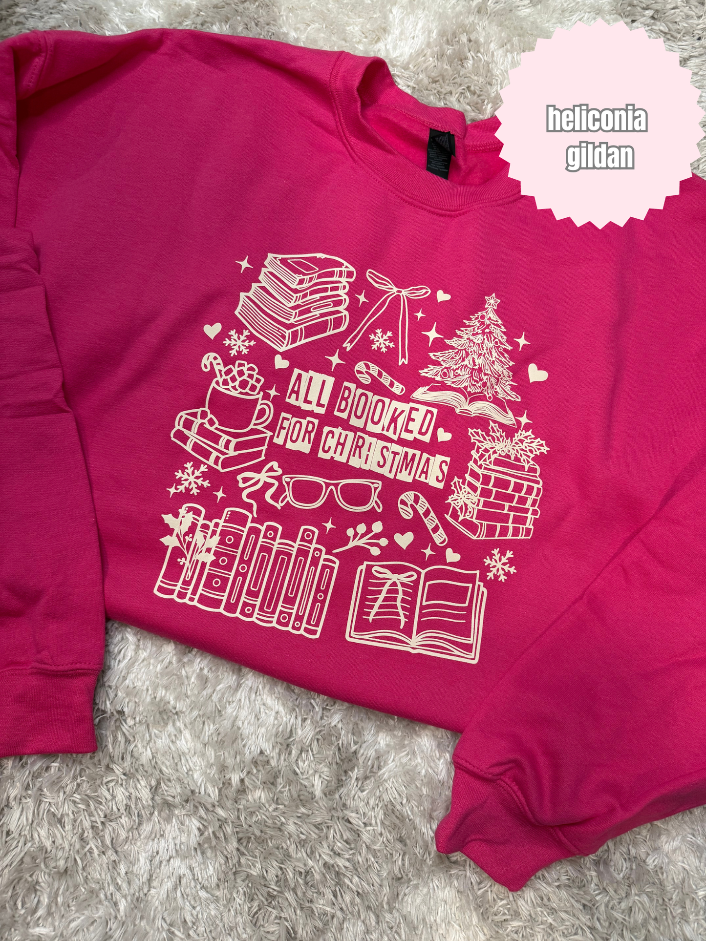 All Booked For Christmas Shirt (beige ink)