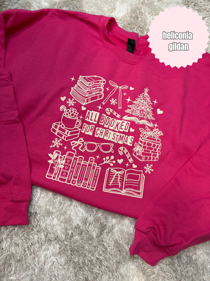 All Booked For Christmas Shirt (beige ink)