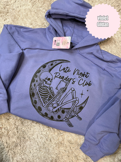 Late Night Readers Club Moon Skelly Shirt